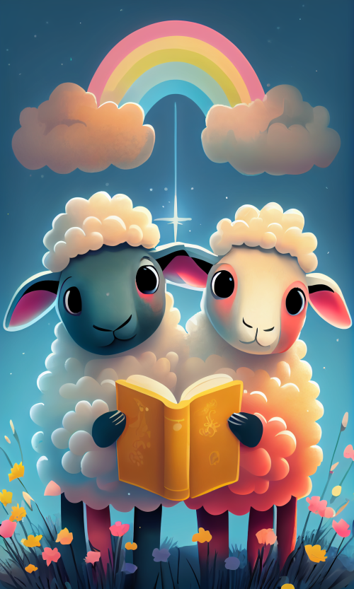 Sheep Bible Faith Happy Praying 小羊 聖經