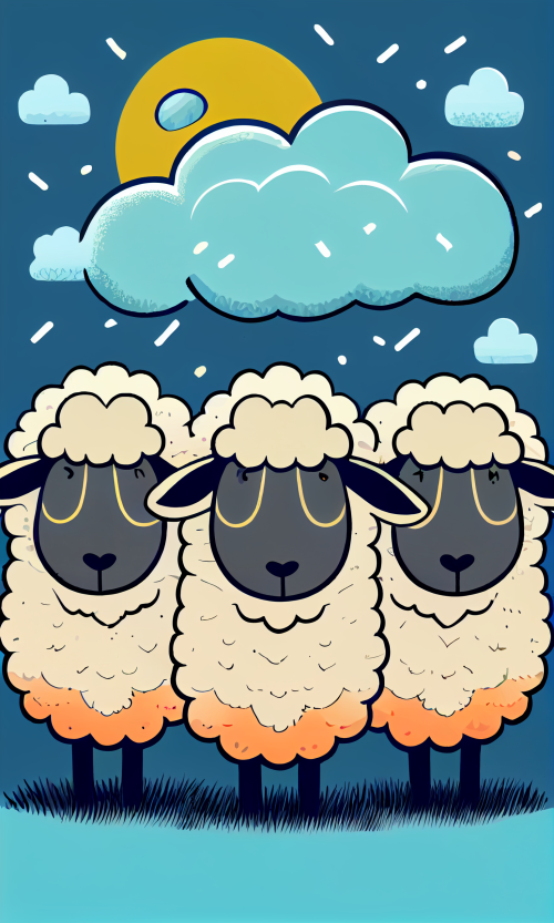 ichowck Three sheep read bible faith happy sky colored cartoon 812dcb1d 4bf6 477c 92f2 5d05439eb2e5