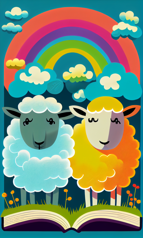 ichowck two sheep read bible faith happy sky colored cartoon st 377ca59b 80ae 4875 b164 3c08c2053b09