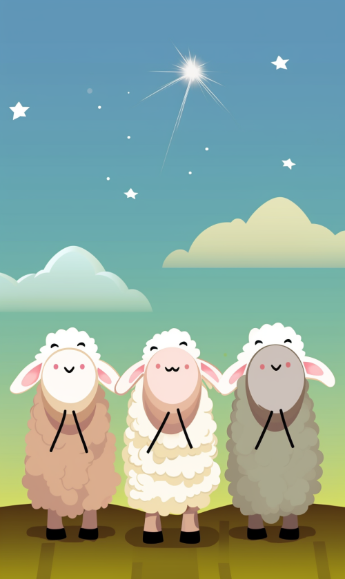 ichowck three sheep praying faith happy sky colored cartoon st 8a15e3d7 c1cd 4645 9719 a37e792fbdd7