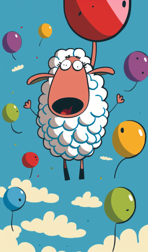 ichowck sheep playing faith happy sky colored cartoon style b131632d f1c8 498d 9896 04301f47f2d3