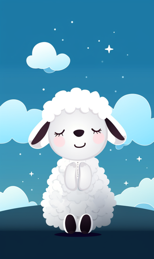 ichowck sheep praying faith happy sky colored cartoon style 8125e914 f364 40f4 a2f8 e82a640d06c9