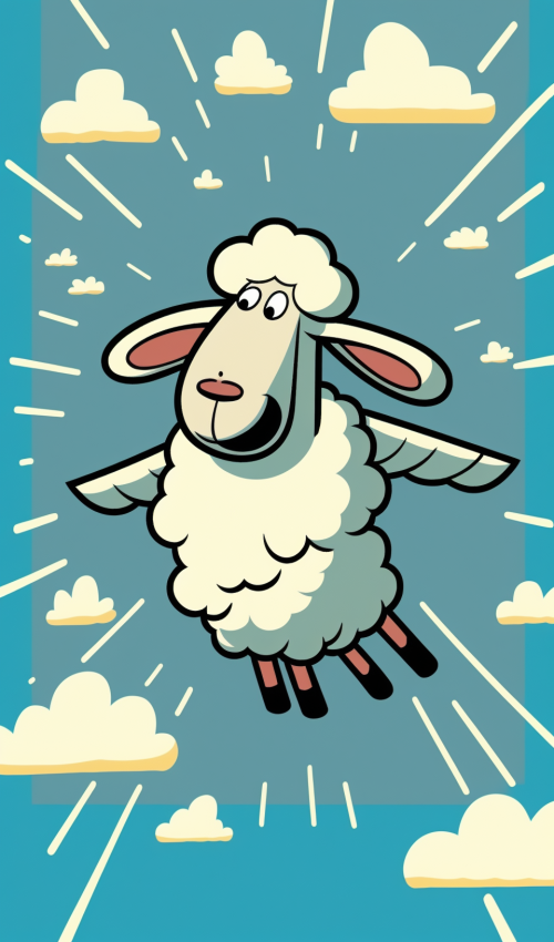 ichowck sheep playing faith happy sky colored cartoon style 5e397545 9eea 46b0 a614 1f3060fc3f3e