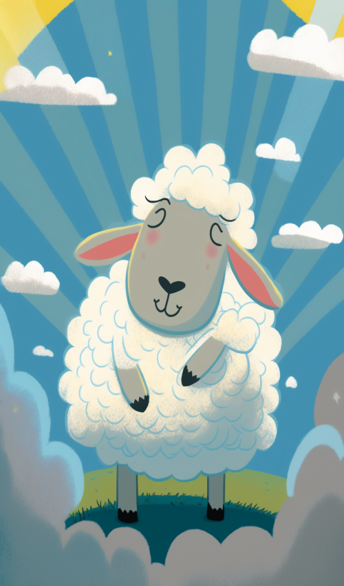 ichowck sheep playing faith happy sky colored cartoon style 6de45c44 3a75 4ca8 a7d3 f608b1a3e0e5
