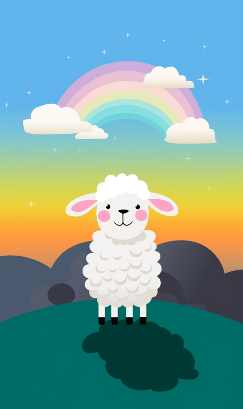 ichowck sheep praying faith happy sky colored cartoon style 64a3c857 2f2f 44dc abd7 51d2870c331d