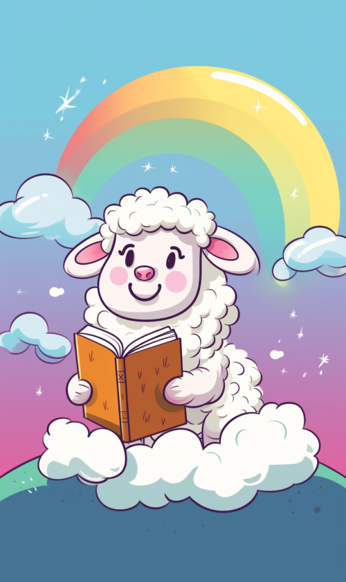 ichowck sheep reading faith happy sky colored cartoon style 071dc46b 39e9 45c8 b487 c468cbbdbb81