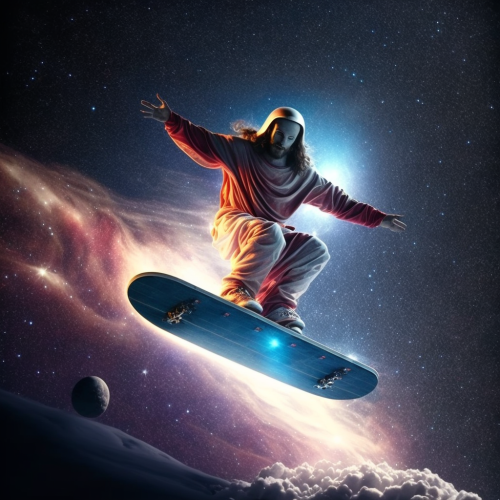 ichowck Jesus skateboarding at X Games on the moon with stars i e68f8f39 ac02 4b46 bdac 43c0da07738f