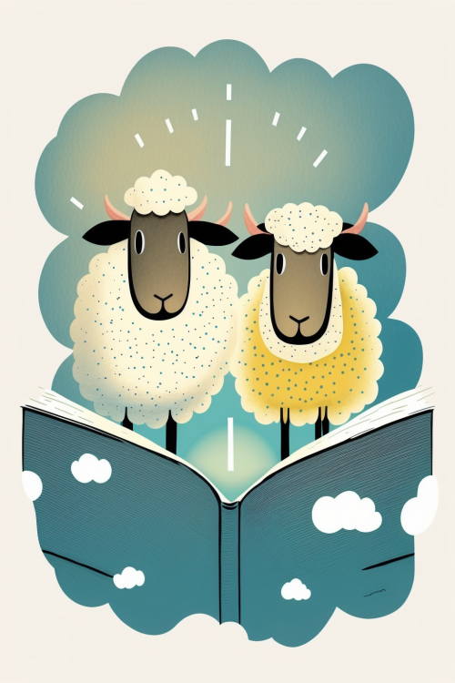 ichowck two sheep read bible faith happy sky colored cartoon st f99a844f 7049 41d3 a9a0 63009f9b6753