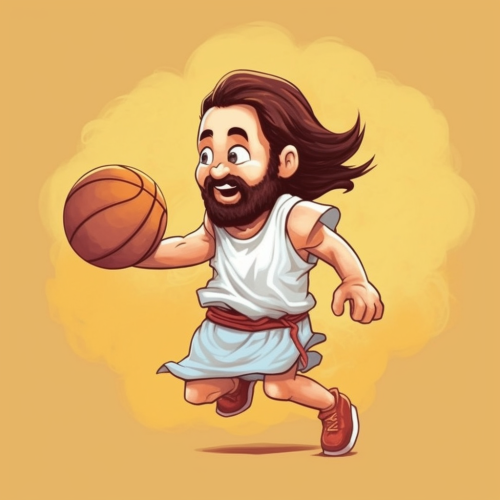 ichowck a baby cartoon jesus playing basketball 733e7d82 4ea5 40a2 9021 437ba06c8cc3