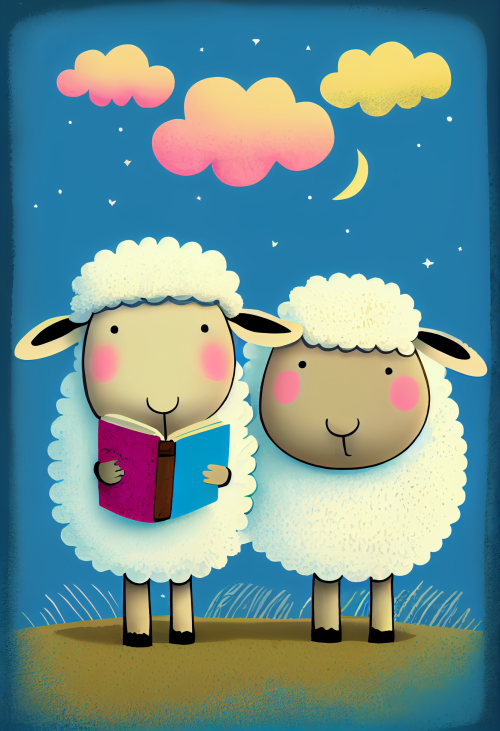 ichowck two sheep read bible faith happy sky colored cartoon st d3d917af e6ef 47ba 8d3f 8b6ab58733e9