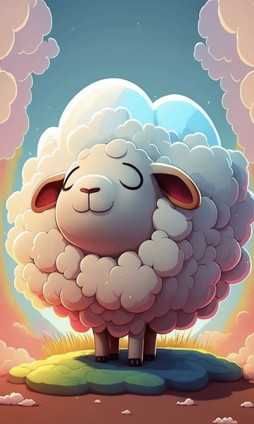 ichowck the sheep Prayer faith happy sky colored Cartoon art st 2f3d9bfa 65d0 4527 9ca6 04ed8679e364