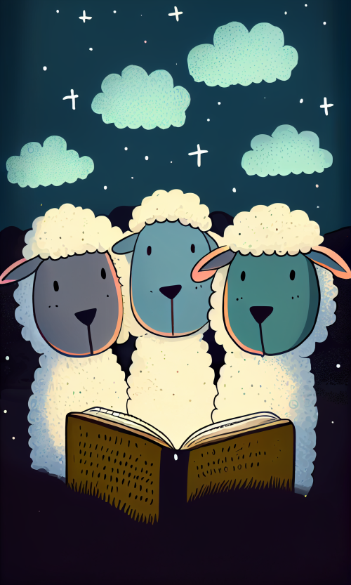 ichowck Three sheep read bible faith happy sky colored cartoon c20a0c8e 61e9 40ec 80b4 e319cb2c43a2