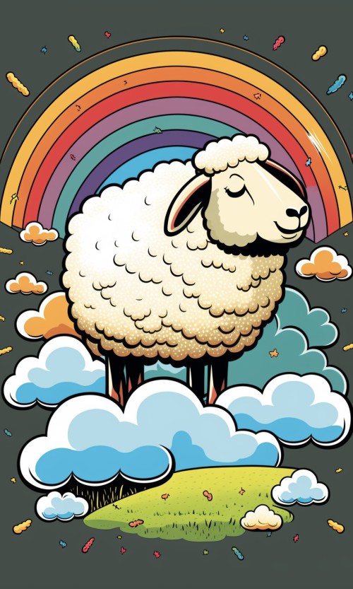 ichowck the sheep Prayer faith happy sky colored Cartoon art st da3f4e86 b1fa 4c59 868b 9385e3953c30