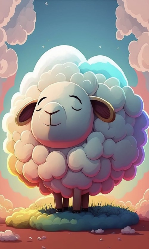 ichowck the sheep Prayer faith happy sky colored Cartoon art st fe1af9f1 2eea 49ce 96e7 909690697c1a