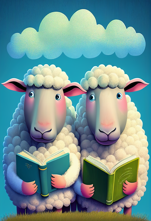 ichowck two sheep read bible faith happy sky colored cartoon st f10d6340 81b6 400a bdc0 f8fe18638cbc