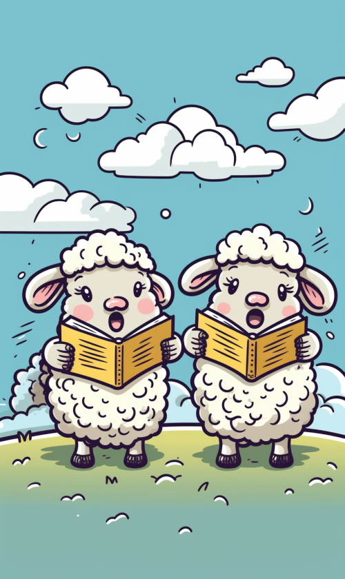 ichowck two sheep read bible faith happy sky colored cartoon st e05344fa bf55 41ea b280 c9497d77cab9