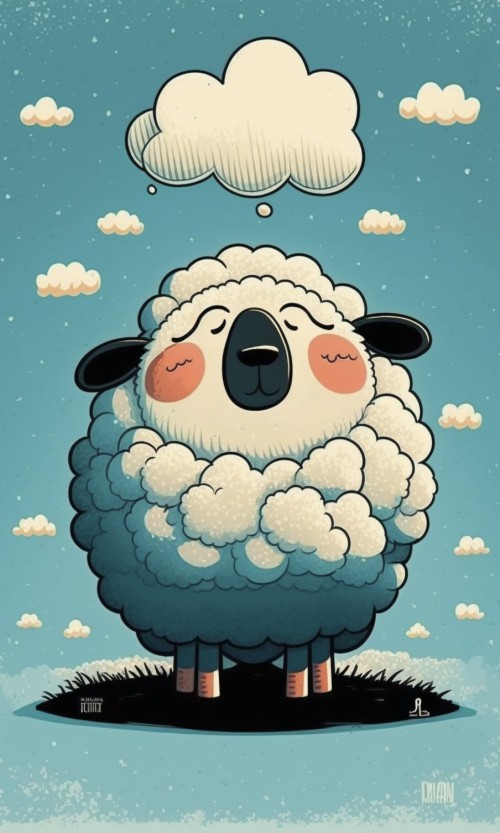 ichowck the sheep Prayer faith happy sky colored Cartoon art st b84bfc2a 9c81 4316 8cb0 12378f7e4569