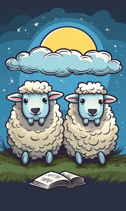 ichowck three sheep read bible faith happy sky colored cartoon 0895c72f 54eb 4e06 a7e1 1f548c0e3fa3