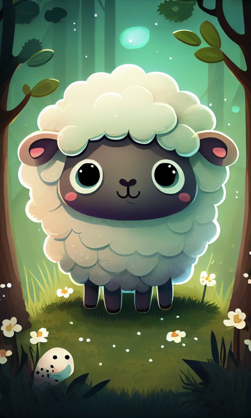 ichowck cute smiling sheep kids art forest background 3caf91c1 7088 4d75 a2a4 c07dc24e5fcd