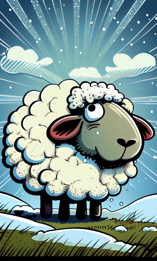 ichowck cartoonish logo with snow sheep snow comic book drawing 7049370b 9a73 49a1 b4fb b1f313cb8b31