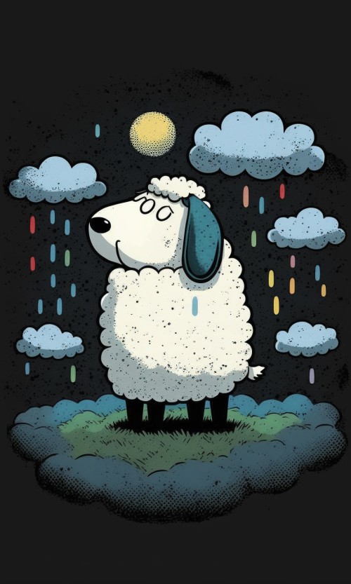 ichowck the sheep Prayer faith happy sky colored Cartoon art st 902db574 1dd1 4181 b3f5 72ef1c212dfc