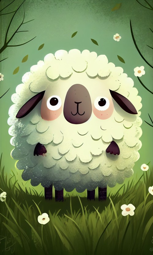 ichowck cute smiling sheep kids art forest background 137328a7 0a5e 490e 8634 a4b3b8aa4077