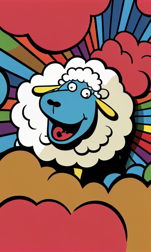 ichowck cartoon sheep abstract art Outline big smile a4998576 8f9c 4dd0 b471 e73ce120db48