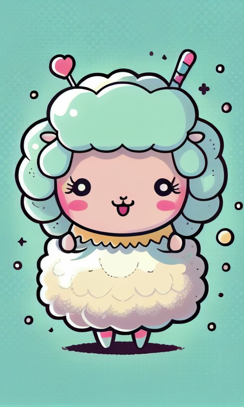 ichowck kawaii sheep on solid background glass slippers sticker 507cc0f9 cda7 4636 9369 f7e5c74e44cf