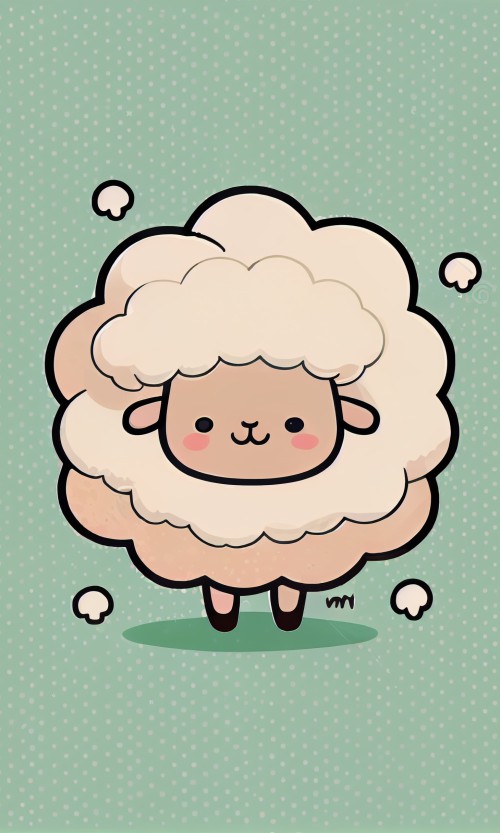 ichowck kawaii sheep on solid background sticker art design pai 2b0f7e0c 1267 4bb2 a7f9 b5272b00986b